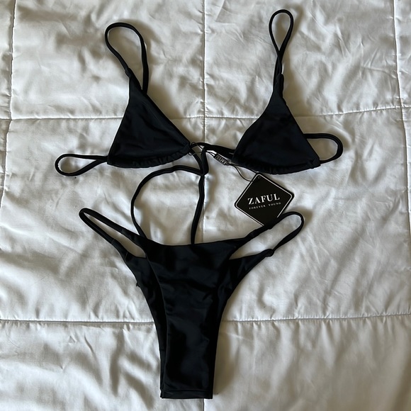 Zaful Other - Black zaful bikini set